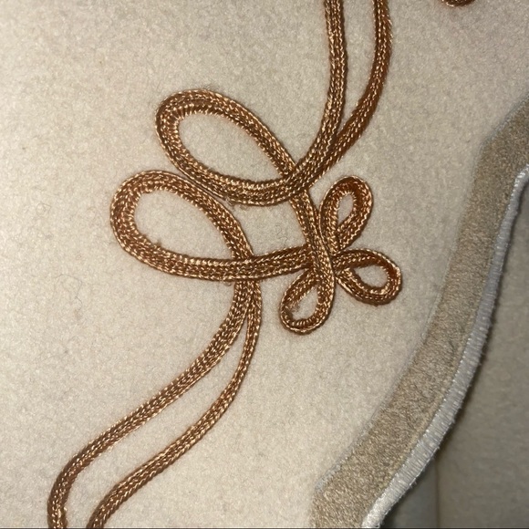 ♥️ VINTAGE Rare Cream ivory white David Benjamin Wool COAT jacket Size10 - Picture 9 of 11